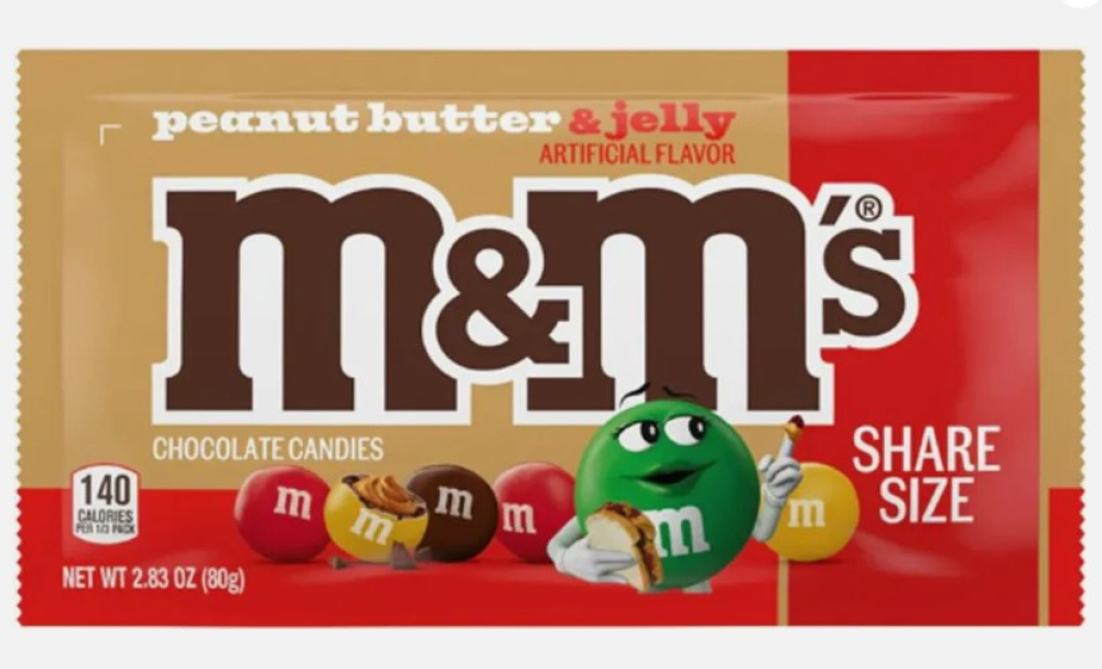 M&M's Chocolate Candies Peanut Butter and Jelly 80g